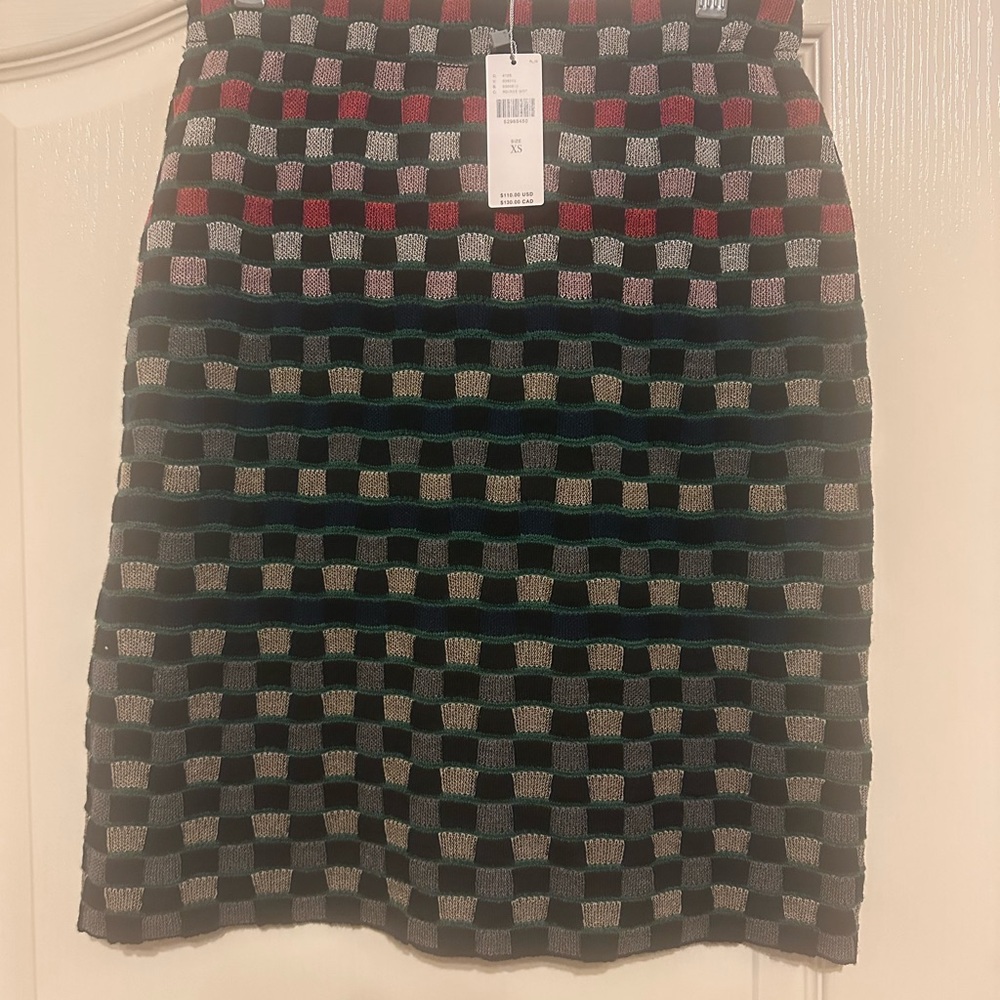 Stylish Checkered Skirt - Multicolor